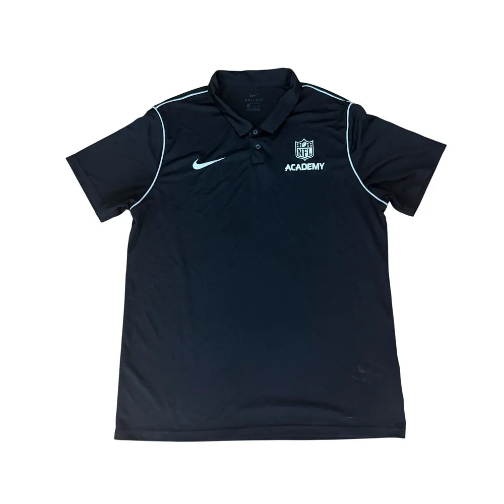 Nike Polo Shirt Youth XL NFL Academy Dri-Fit Short Sleeve Black
